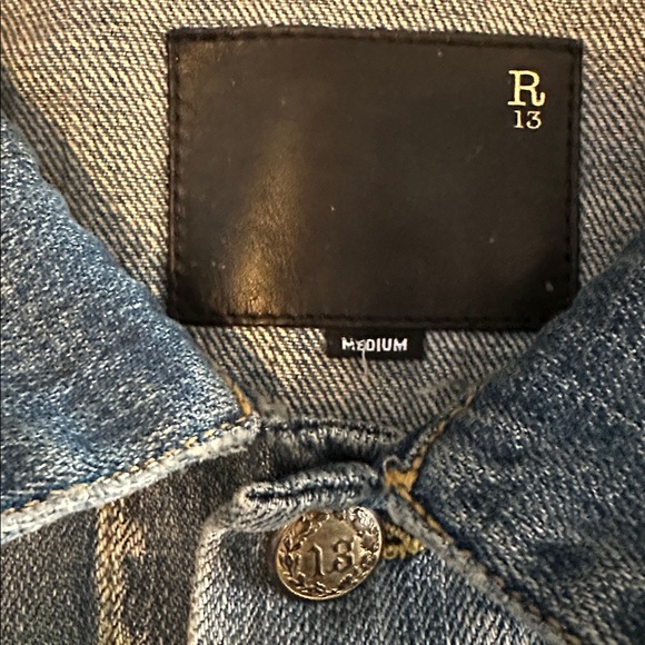 R13 short sleeve Denim Jacket size medium excellent used condition - Picture 3 of 8